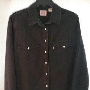 Ladies Levi's Black Denim Shirt